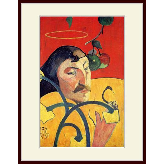 複製画・額縁付き・ゴーギャン・「光輪のある自画像」 : グーピル