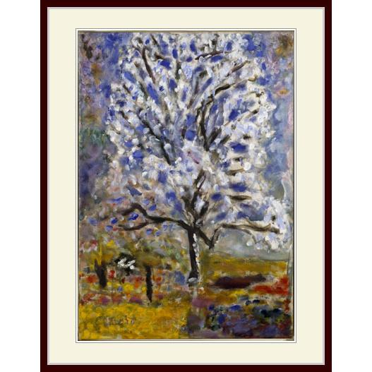 複製画・額縁付き・ボナール・「花咲くアーモンドの木」 : グーピル
