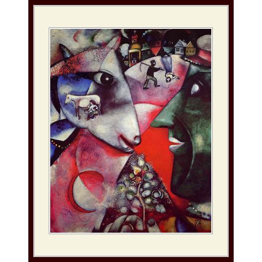 複製画・額縁付き・シャガール・「私と村」 : グーピルギャラリー
