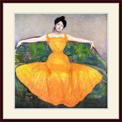 複製画 額縁付き クルツヴァイル 黄色いドレスの女性 画家の妻 グーピルギャラリー 通販 Yahoo ショッピング