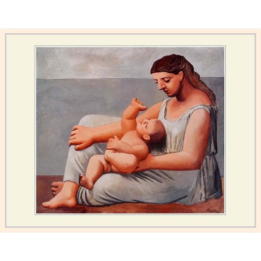 複製画・額縁付き・ピカソ・「母と子」 : グーピルギャラリー - 通販