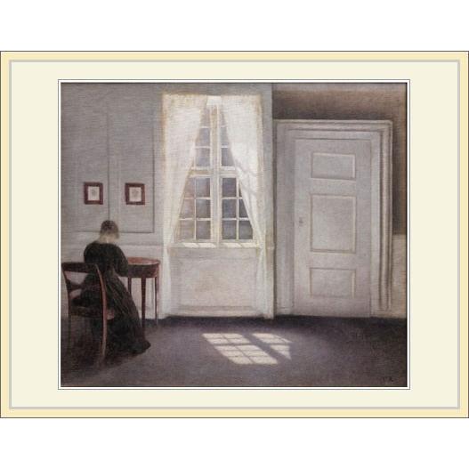 複製画 額付き：ヴィルヘルム ハマスホイ・「A Room in the Artist's