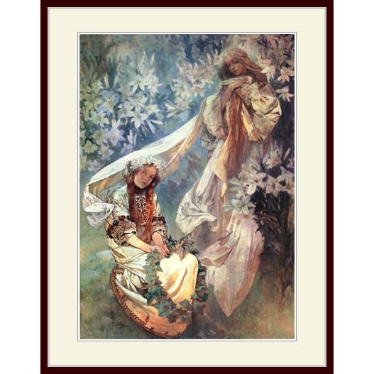複製画 額付き:ミュシャ・「百合の聖母」 : グーピルギャラリー 複製画 額付き:ミュシャ・「百合の聖母」 : グーピルギャラリー