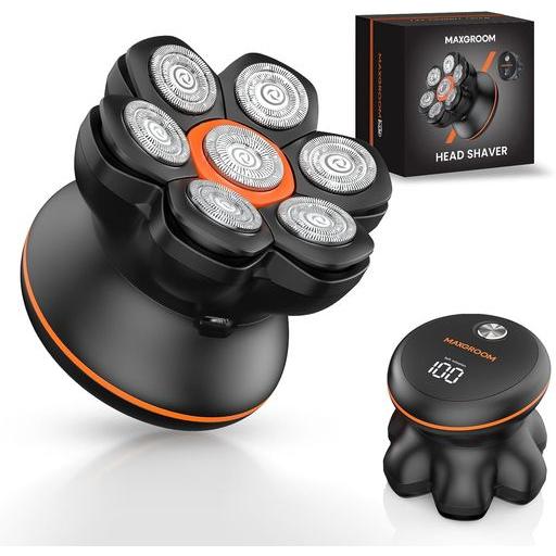 MAXGROOMスキンヘッド用シェーバー7Dスキンヘッドマグネット着脱式坊主