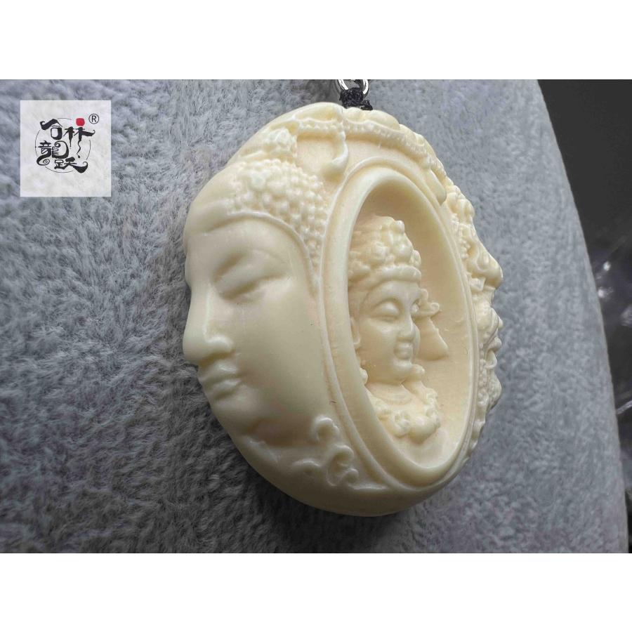 天然美しい象牙果彫刻 一念の間 ネックレス : 合林貿易合同会社 - 通販 
