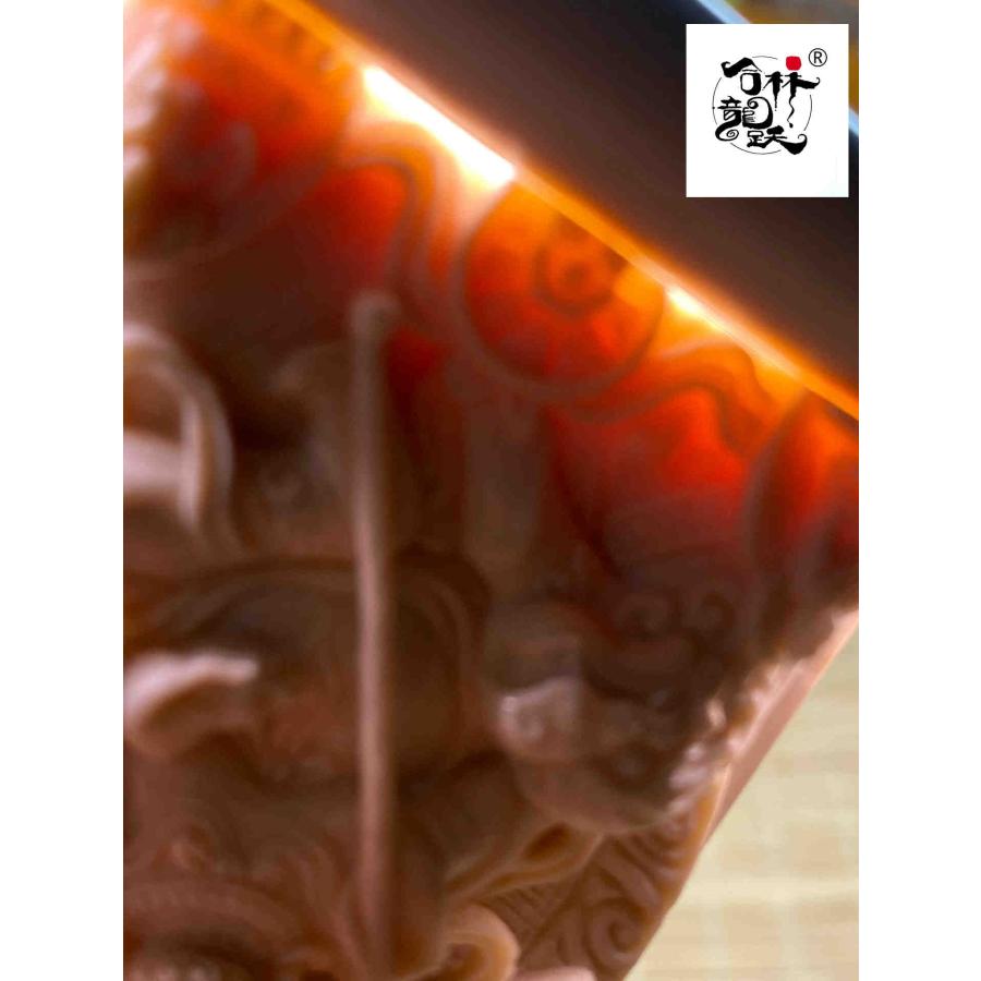 天然マンモス牙精巧な手作り彫刻十八羅漢 香筒 天然マンモス牙精巧な