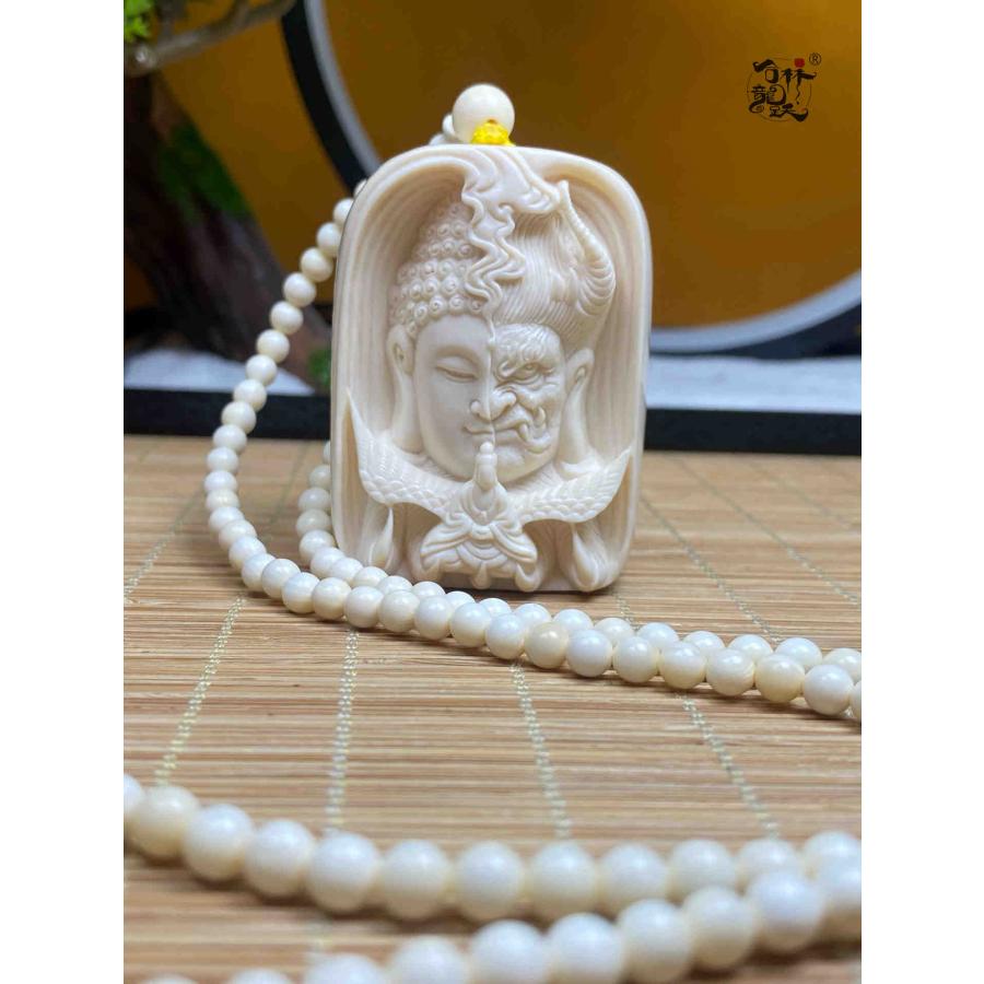 天然マンモス牙美しい手作り彫刻 一念の間 ネックレス 楽天市場 