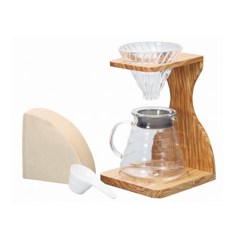 HARIO（ハリオ） ［お取り寄せ商品］V60オリーブウッドスタンドセット