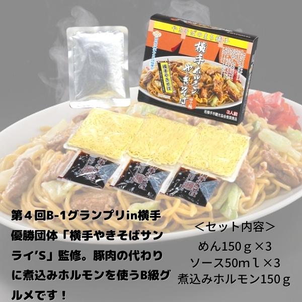 焼きそばさん専用 横手 ホルモンやきそば 3食入 YSH 秋田県 B-1グランプリ ご当地