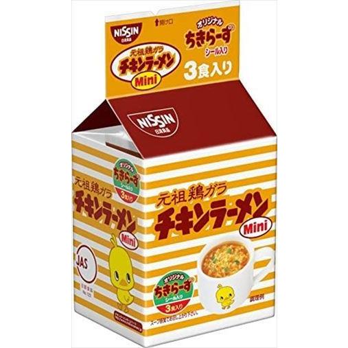 送料無料 日清食品 チキンラーメン Mini 3食パック 60g×12パック