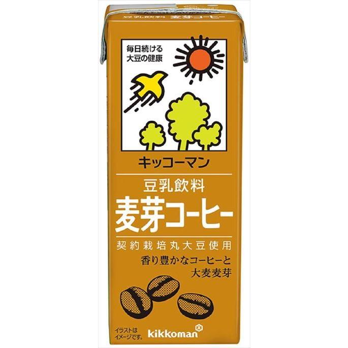 送料無料 キッコーマン飲料 豆乳飲料 麦芽コーヒー 200ml×54本｜goyougura-okawa