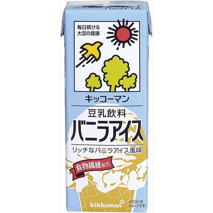 送料無料 キッコーマン 豆乳飲料 バニラアイス 200ml×36本｜goyougura-okawa