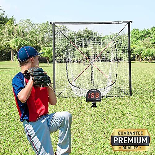 Net Playz マルチスポーツ パーソナルスピードレーダーディテクタガン メジャーベースボールピッチング バットスイングとサッカーシューティングス 