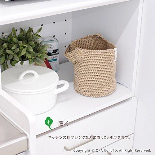 オカ PLYS ベジマジ つるす【じゃがいも・さつまいも用】 ベージュ 約30cm×16cm×16cm (野菜ストッカー 野菜収納)|goyururi|06