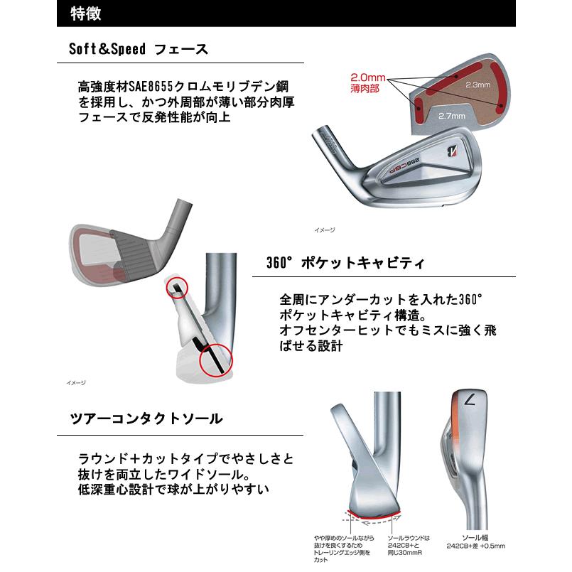 BRIDGESTONE GOLF ブリヂストン ゴルフ 258CBP アイアン6本セット(#5-9
