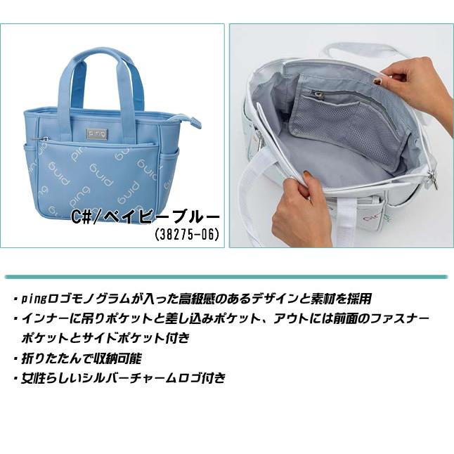 日本正規品！ピン PING LADIES レディース モノグラムラウンドトートバッグ Monogram RoundToto Bag GB-L2508の画像