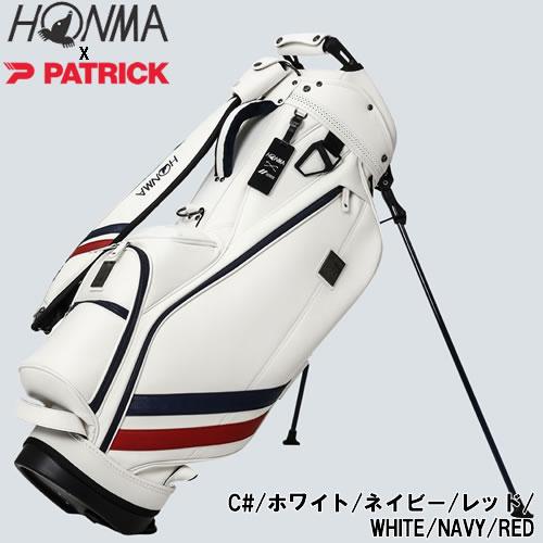 Malbon ゴルフ支柱バッグ 白赤＆黒白 2色展開 本間ゴルフ(HONMA) スタンドキャディバッグ スタンダードCB CB12537