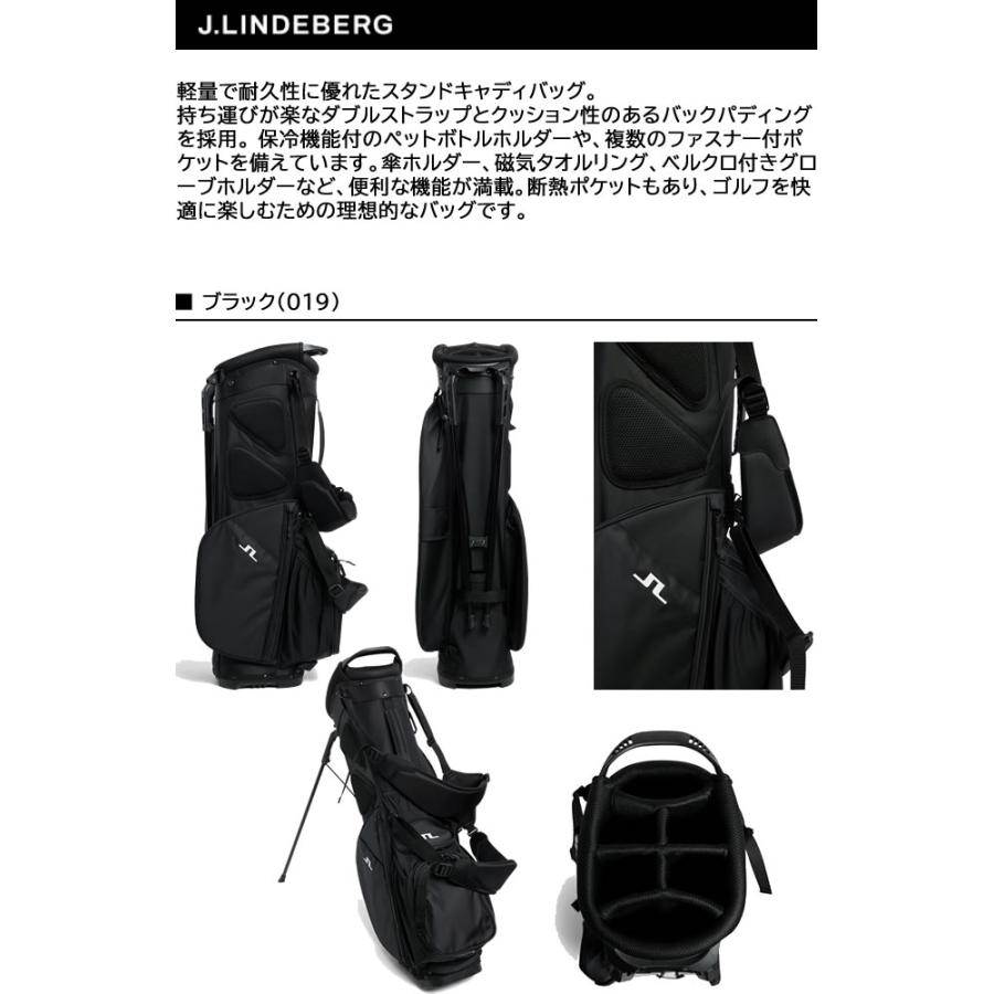 ジェイリンドバーグJLINDEBERG キャディバッグ ブラックキャンバス 軽量 Jリンドバーグ キャディバッグ J.LINDEBERG 軽量 スタンド