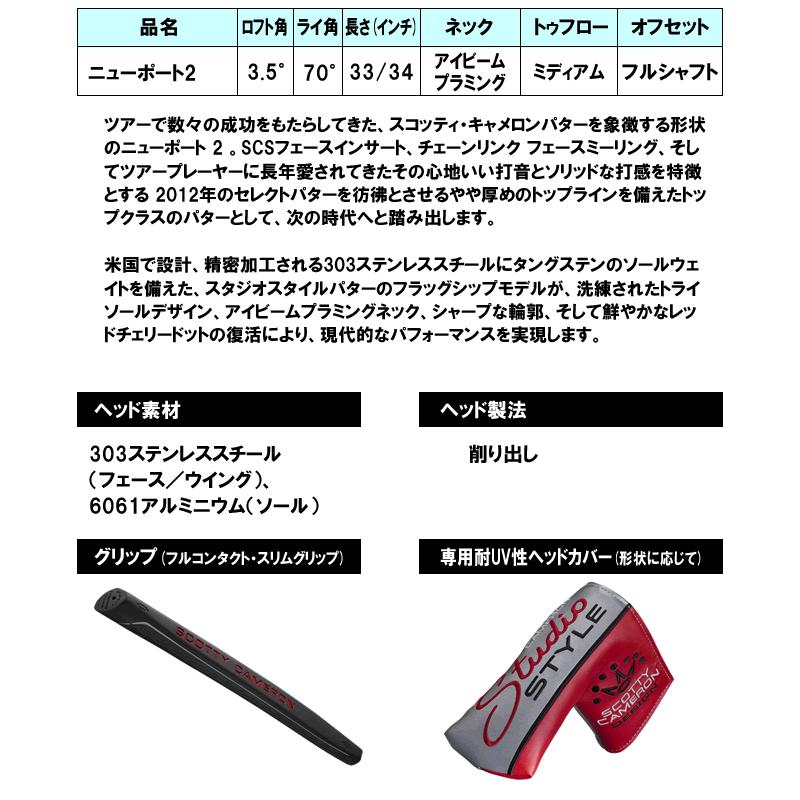 タイトリスト Titleist スコッティキャメロン Studio Style