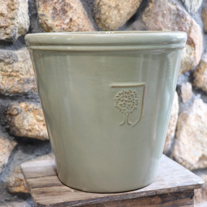 RHS 陶器鉢 ミルズ ミントグリーン イギリス 英国 植木鉢 鉢 RHS英国王立園芸協会監修 陶器鉢 ミルズ Mサイズ ミントグリーン