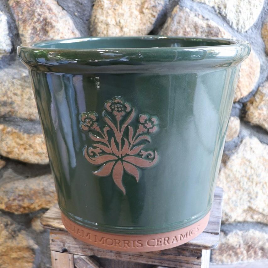ウイリアムモリス William Morris ランズポット Lサイズ グリーン 陶器 