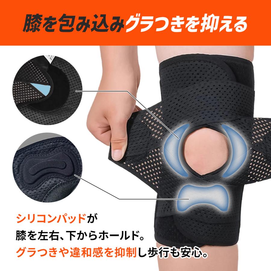 膝サポーター 高齢者 スポーツ 医療用 バネ 大きいサイズ ひざ 固定