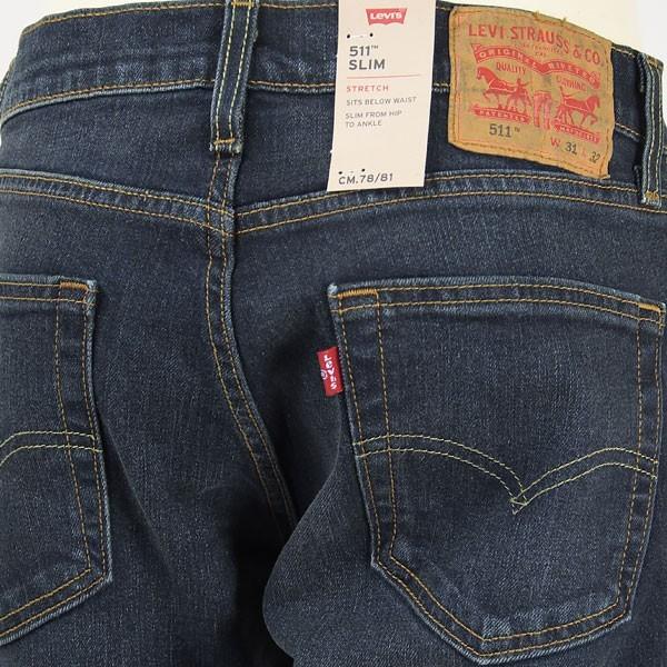 Levi's リーバイス 511 スリム フィット ストレッチデニム インディゴ ダークユーズド Levi's 511 JEANS 04511