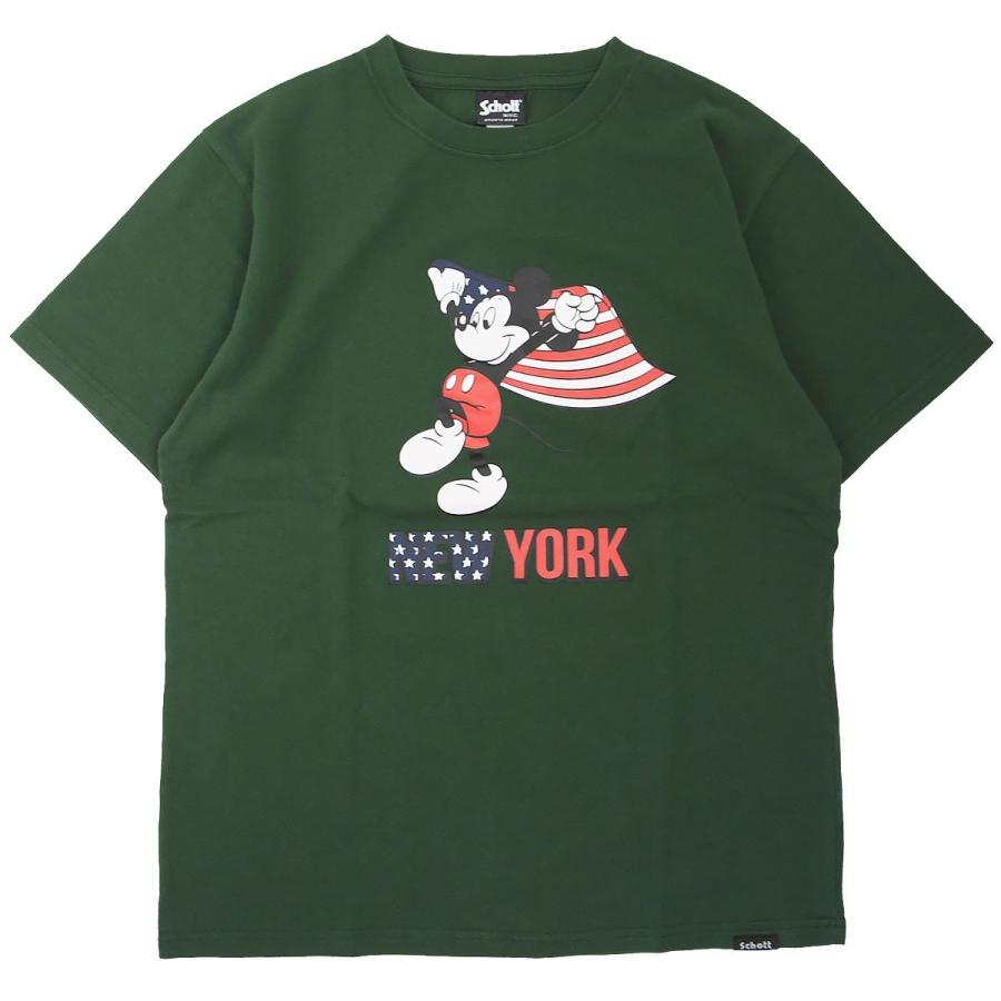 Schott Disney ショット ディズニー ミッキーマウス Ｔシャツ SCHOTT DISNEY T-SHIRT NEW YORK MICKEY MOUSE 3103132-77【国内正規品/半袖】｜gpa｜05