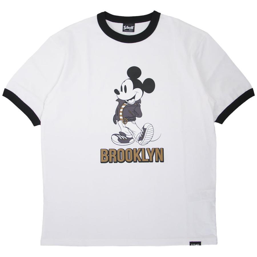 Schott Disney ショット ディズニー ミッキーマウス Ｔシャツ リンガー SCHOTT DISNEY TEE BROOKLYN MICKEY MOUSE 3113098-08【国内正規品/半袖】｜gpa｜05