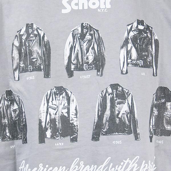 Schott ショット Tシャツ スタンダード レザー SCHOTT SS T-SHIRT STANDARD LEATHER 782-3134035-020【国内正規品/プリント/ライダース/半袖】｜gpa｜04