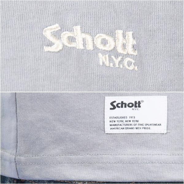 Schott ショット Tシャツ スタンダード レザー SCHOTT SS T-SHIRT STANDARD LEATHER 782-3134035-020【国内正規品/プリント/ライダース/半袖】｜gpa｜05