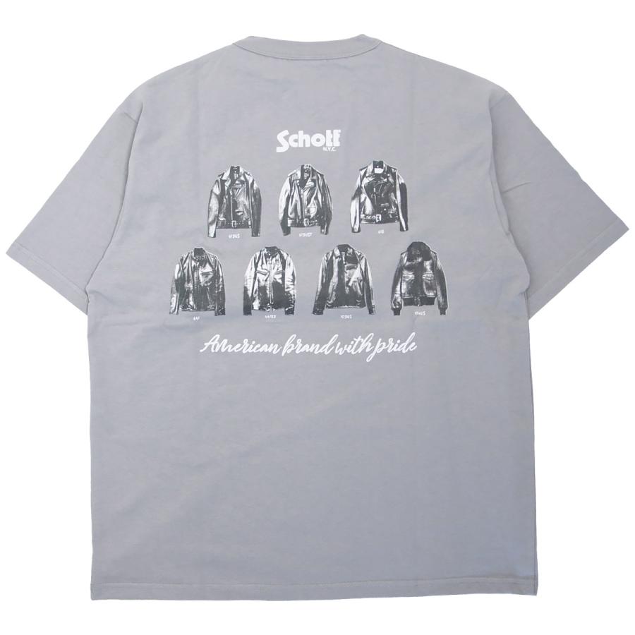 Schott ショット Tシャツ スタンダード レザー SCHOTT SS T-SHIRT STANDARD LEATHER 782-3134035-020【国内正規品/プリント/ライダース/半袖】｜gpa｜06