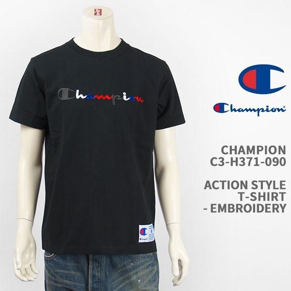 Champion チャンピオン 半袖 刺繍 Ｔシャツ マルチカラーロゴ アクションスタイル CHAMPION ACTION STYLE T C3-H371-090【国内正規品・クリックポスト便対応可】｜gpa