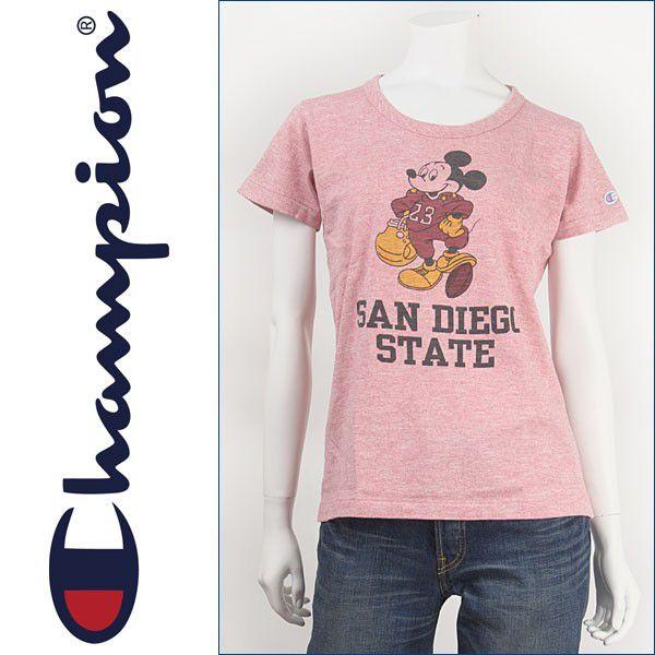 Champion x Disney レディース チャンピオン ミッキーマウスプリント カラー杢Ｔシャツ ROCHESTER WOMEN'S MICKEY MOUSE PRINT T CW-Z348-949｜gpa