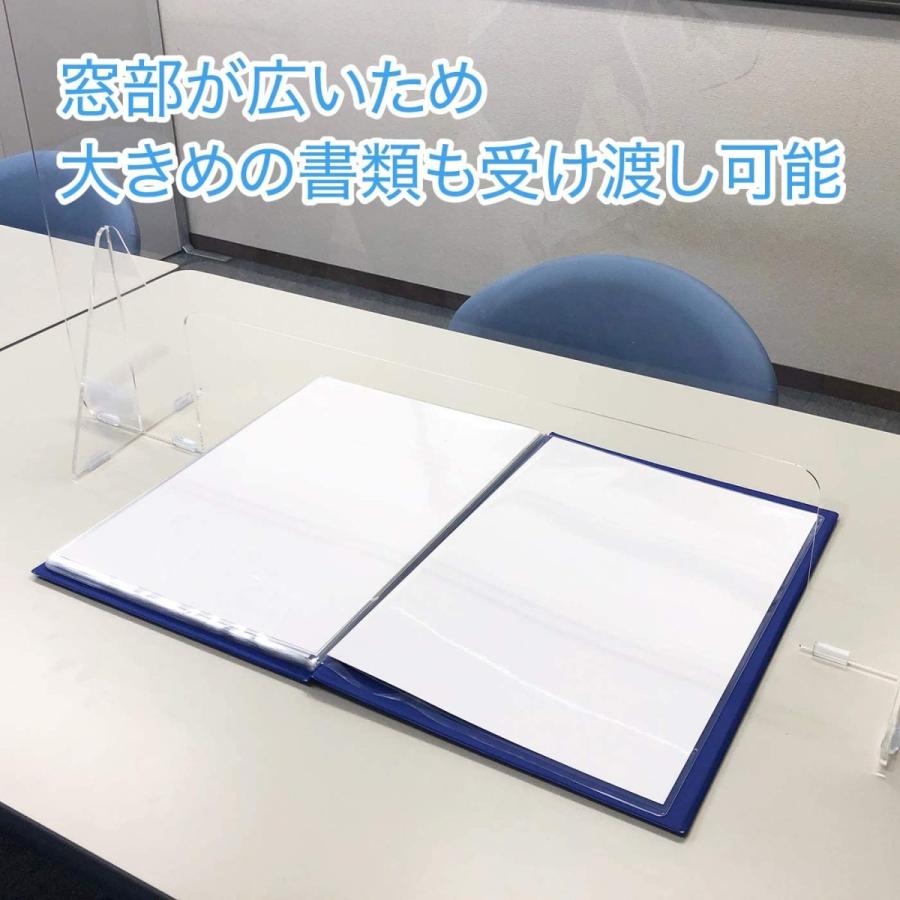 日本製】アクリルパーテーション 組立式 90×60センチ（窓幅60センチ