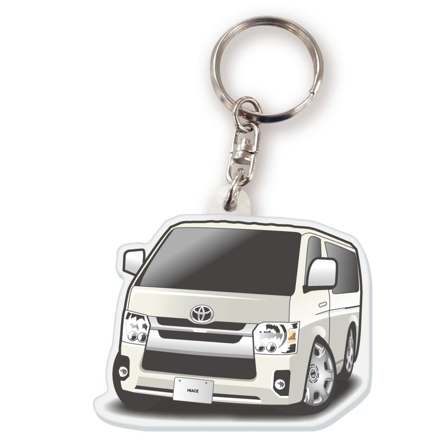 カーアクリルキーホルダー トヨタライセンス商品 ハイエース200系 ちび