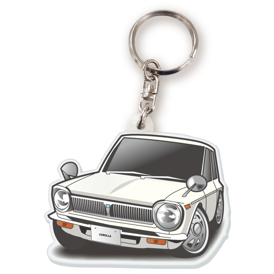 カーアクリルキーホルダー トヨタライセンス商品 初代カローラ ちび