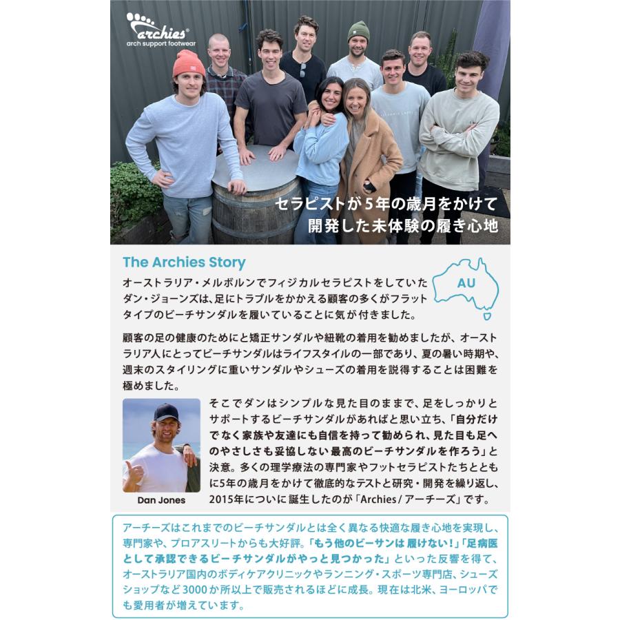 アーチーズ リカバリーサンダル アーチサポート ビーチサンダル 痛くない トング サンダル ARCHIESの画像