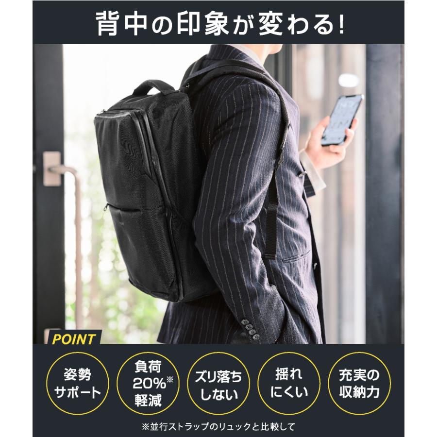 【美品】肩の負担を軽減するバックパック　fixpac 和の知恵がバックパックを進化。負担を減らす「FIXPAC」は姿勢も