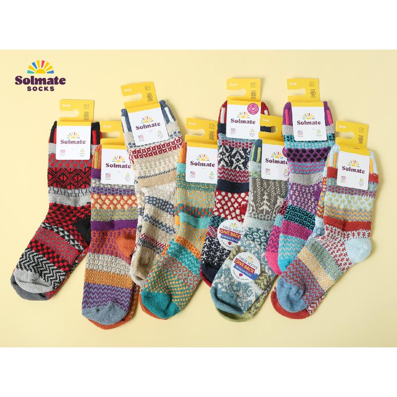 《メール便可 3足まで》solmate socks ソルメイトソックス クルーソックス Crew socks 靴下 アシンメトリ― ソックス | SOLMATE SOCKS | 07