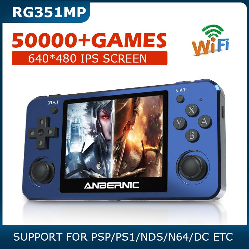 新しいRg351mpポータブルレトロゲームコンソール3.5インチ256g,psp/ps1/dc/n64ギフト用の統合ゲーム機50000以上の