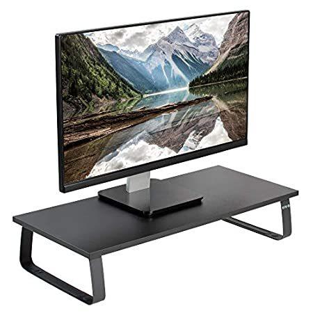 豪華な 特別価格VIVO 24 inch Monitor Stand Wood amp; Desktop Keyboard L好評販売中 Screen Riser Steel 格安人気