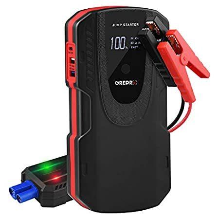 バイク パーツ フェンダーGREPRO 1000A Peak 12800mAh Car Jump Starter up to 6.5L Gas or 4L Diesel Eng＿並行輸入品