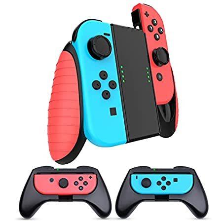 ゲーム XBOX PCスイッチ ジョイコン グリップ(3個セット) switch Joy-Conコントローラー ハンドル switch Joy Con ハ＿並行輸入品