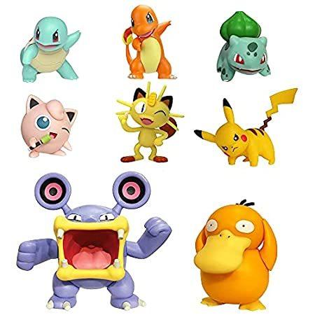 訳あり商品 Figure Battle 特別価格Pokemon 8-Pack Squi好評販売中 2” Bulbasaur, 2” Pikachu, 2” with Comes - トレーディングカード
