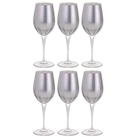 宅配便配送 限定価格ゴブレット　赤ワインガラス　水ガラス　ガラスは銀で装飾されています 人気 鍋、フライパンセット