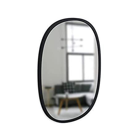 特別価格Umbra - 1013765-040 Hub Oval Wall Mirror, 18 x 24-Inch, Black好評販売中 卓上ミラー