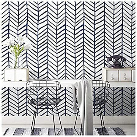 セール 価格 Haokhome 960 2モダンな縞皮とスティック壁紙17 7in 壁紙 X