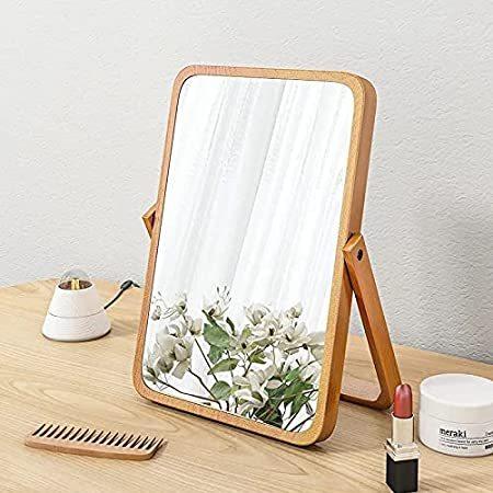2021人気の Mirror, Makeup Vanity Table Wood 特別価格Vintage Rectangle De好評販売中 Mirrors, Wall-Mounted 卓上ミラー
