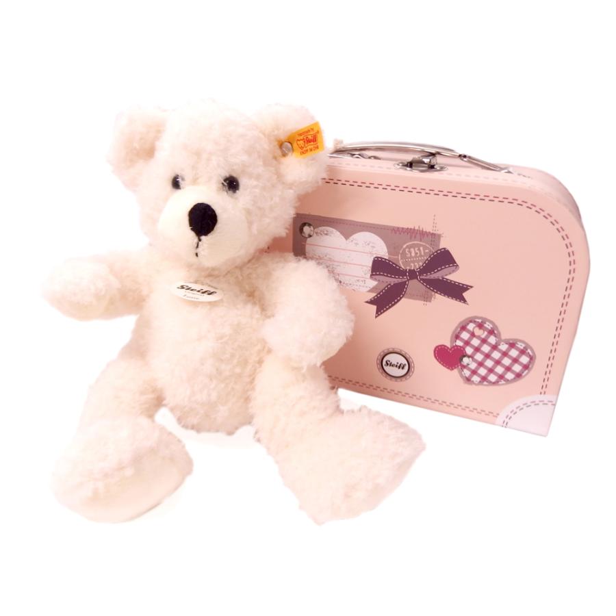 Steiff シュタイフ テディベア ロッテ スーツケース ピンク 28cm Steiff シュタイフ テディベア ロッテ スーツケース ピンク 28cm
